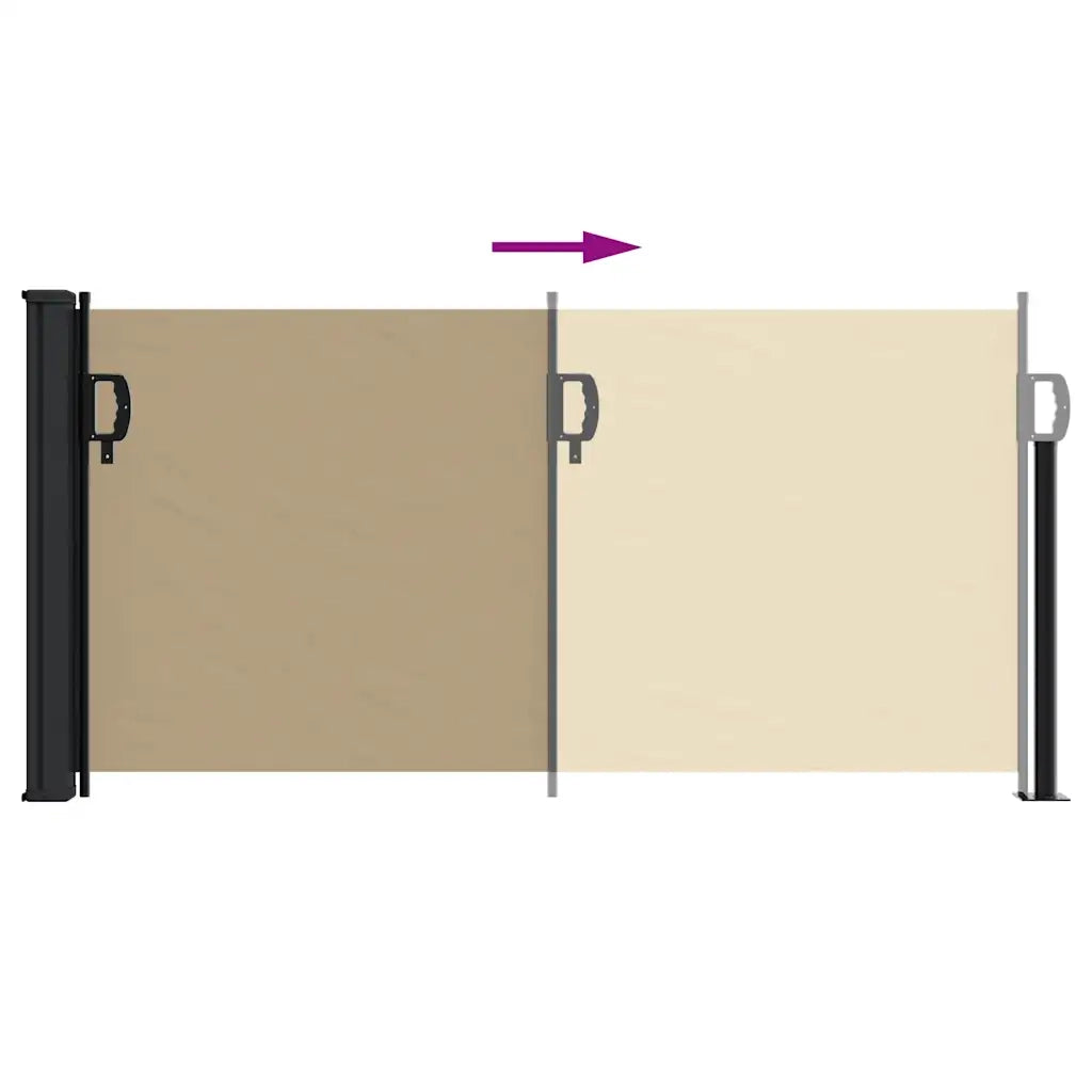 Tenda da Sole Laterale Retrattile Beige 100x500 cm 4004390