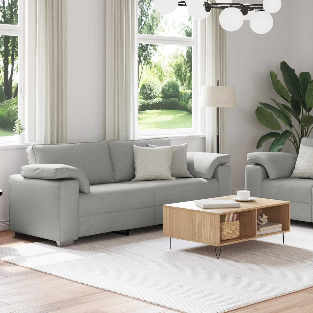 Divano 2 pcs Grigio Nuvola 219 x 80 x 82 cm Tessuto 3324748