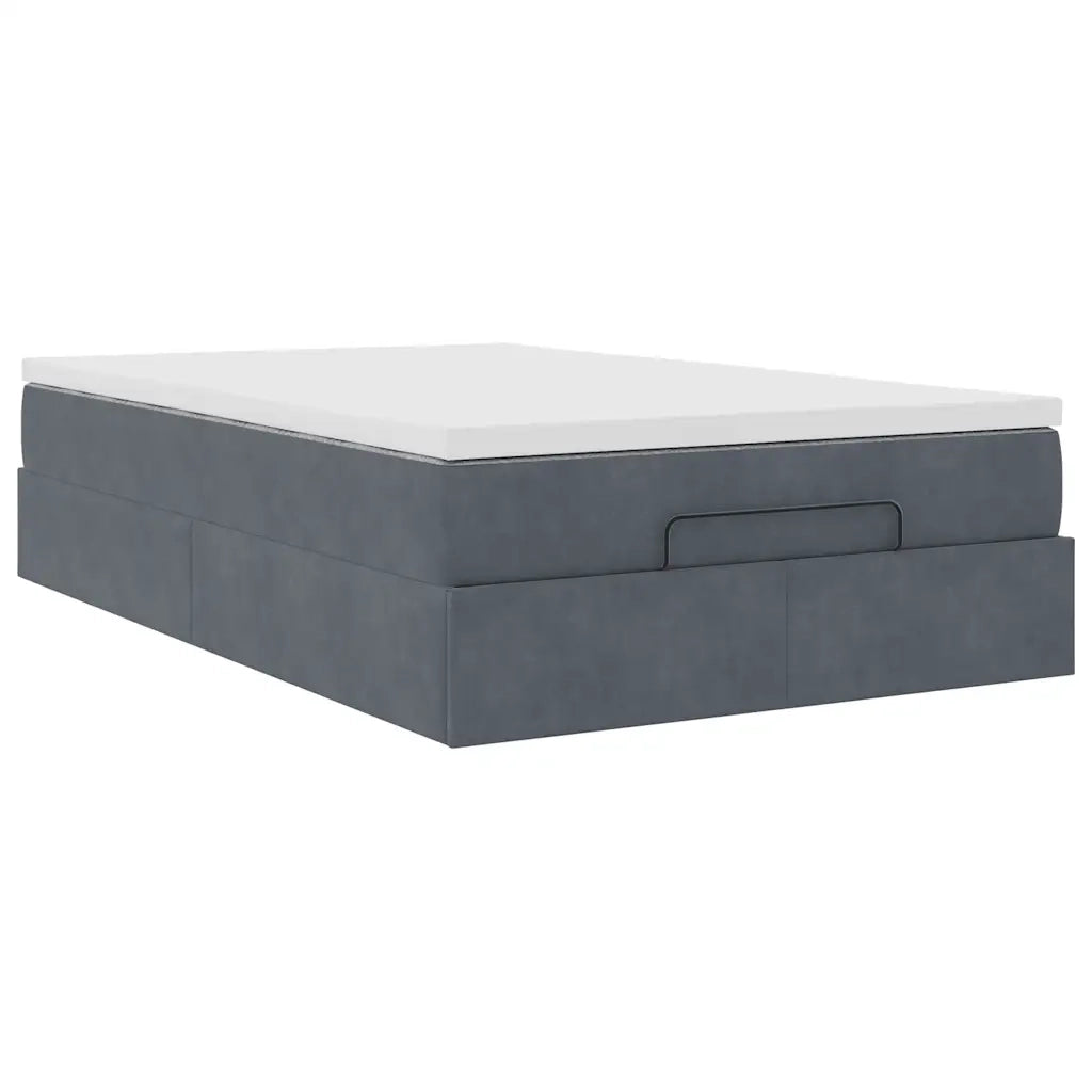 Struttura Letto Pouf con Materasso 120x200 cm Velluto 3311178