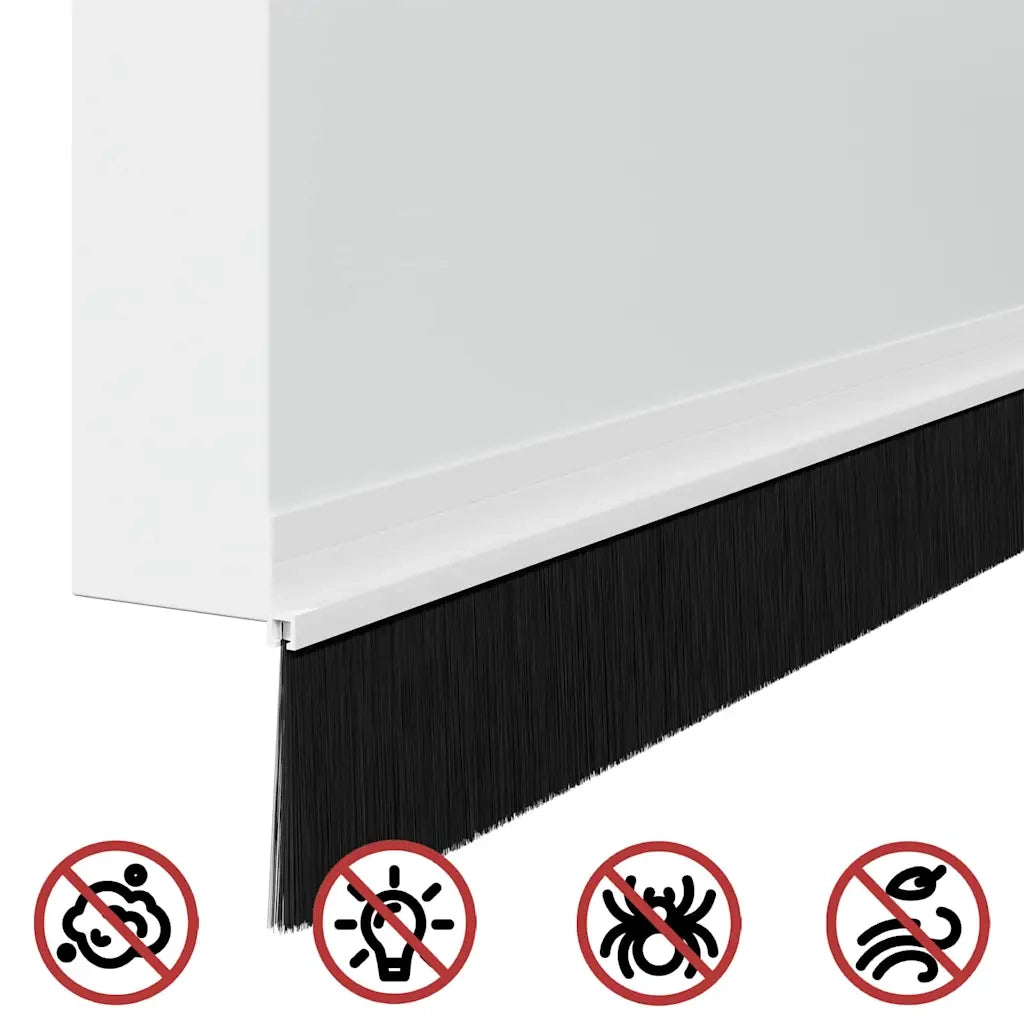 Spazzole per porte autoadesive 12 pz Bianco 100 cm CFW1122445