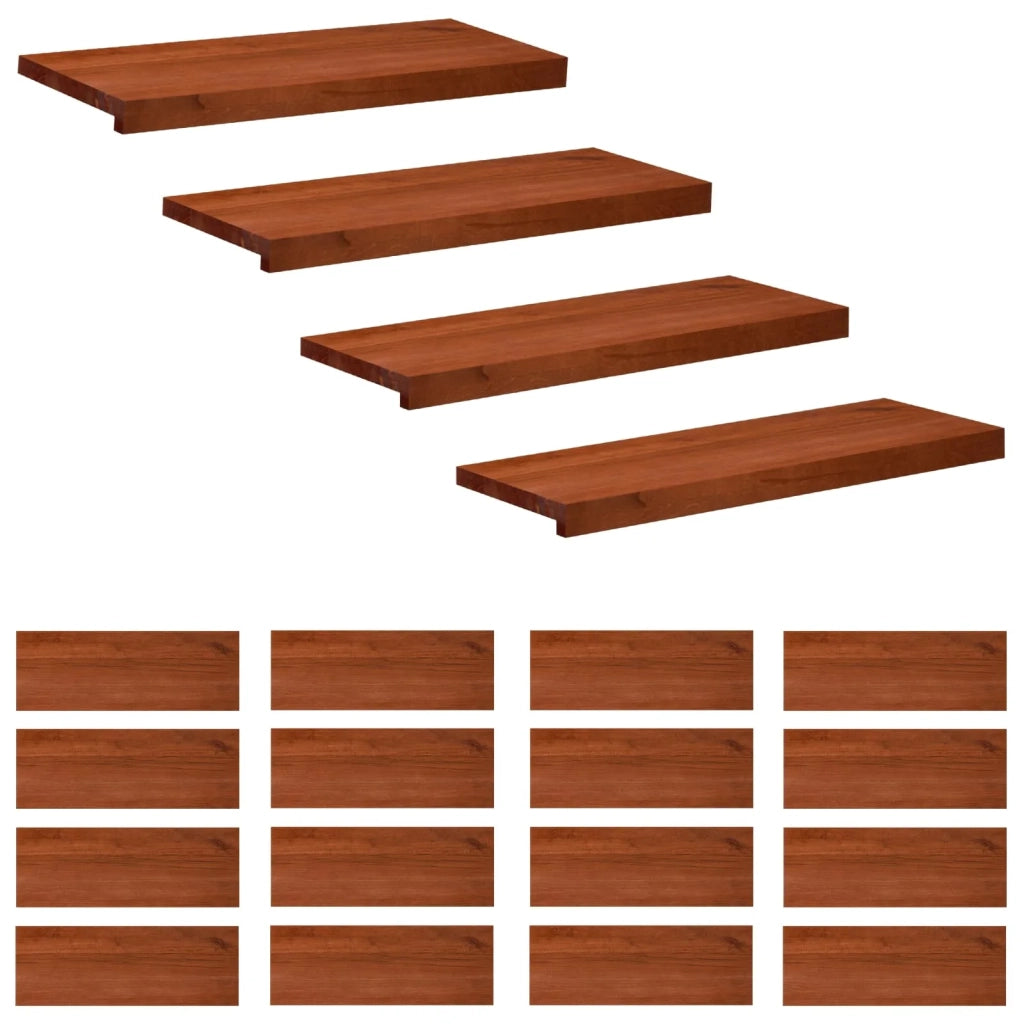 Tappeti per scale 20 pz 80 x 25 x 2 cm Marrone 3446509