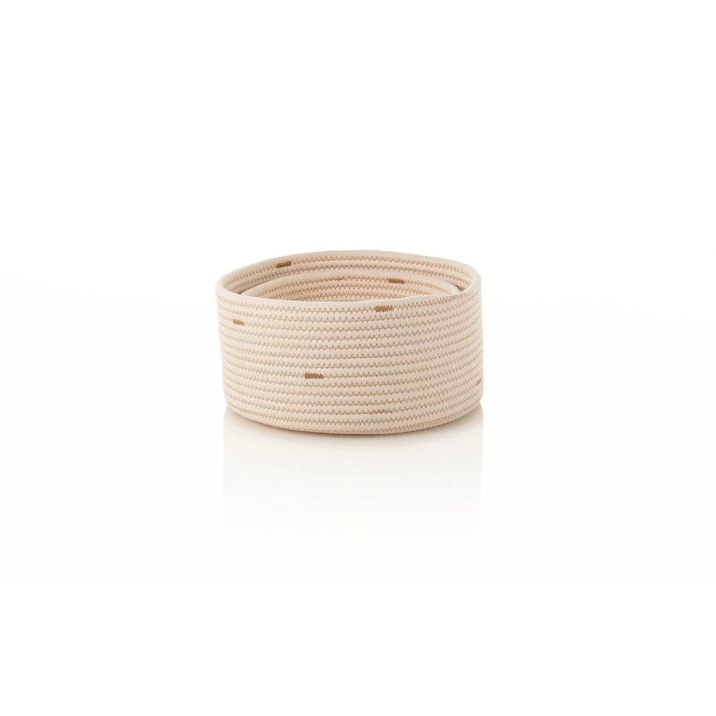 Set 2 cestini portaoggetti in cotone OMAR