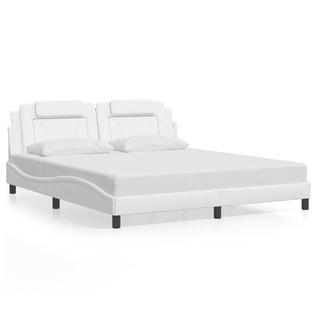 Giroletto Viana con LED senza Materasso Bianco 180x200 cm 3214037