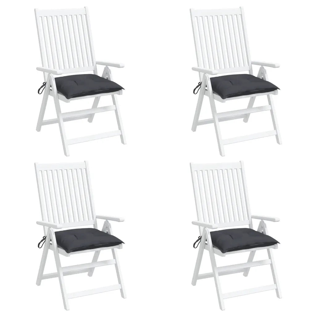 Cuscini per Sedia 4 pz Antracite 40x40x7 cm in Tessuto Oxford