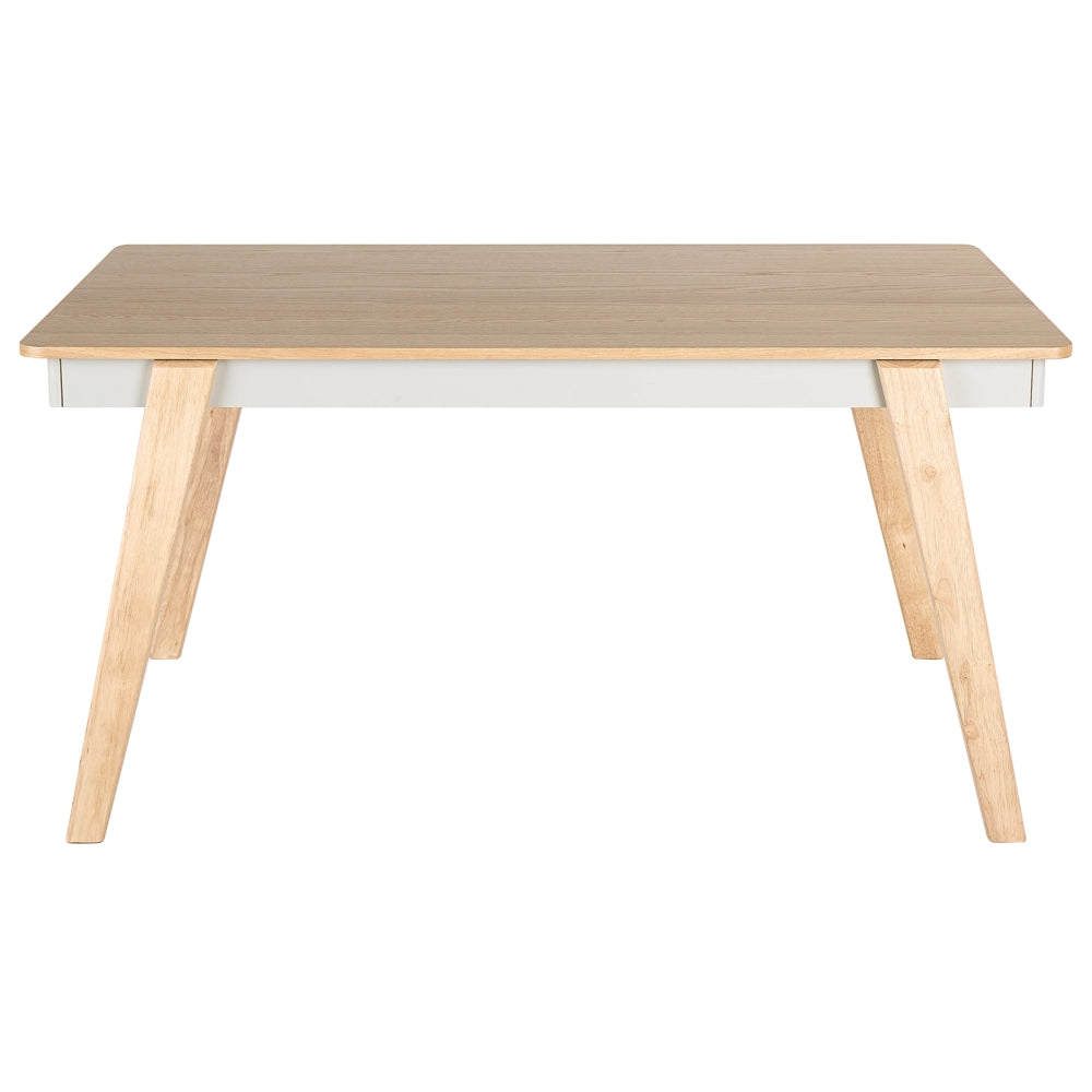Tavolo da pranzo in legno di rovere chiaro 150 x 90 cm Rettangolare per 4 persone Sala da pranzo tradizionale scandinava
