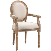 Sedia da Salotto Imbottita in Tessuto ¨C zephmum ¨C 56x56x96 Bianco Crema