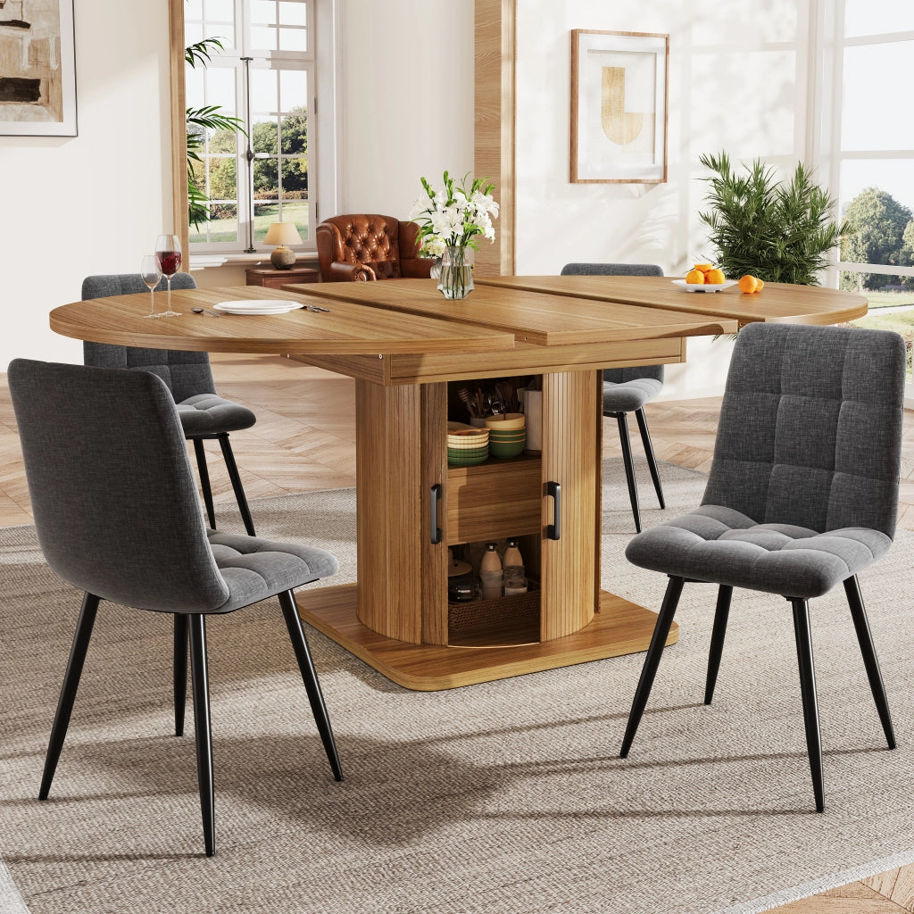 TAVOLO Allungabile 118-158 cm MDF Marrone scuro