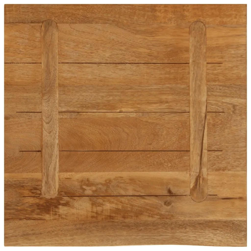 Piano Tavolo | Superficie Tavolo | Piano Scrivania Bordi Vivi 60x60x3,8 cm in Legno Massello di Mango