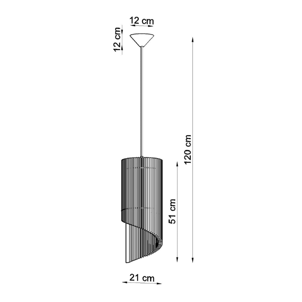 Lampada a sospensione VIVARA Pure Lume legno/nero 21cm