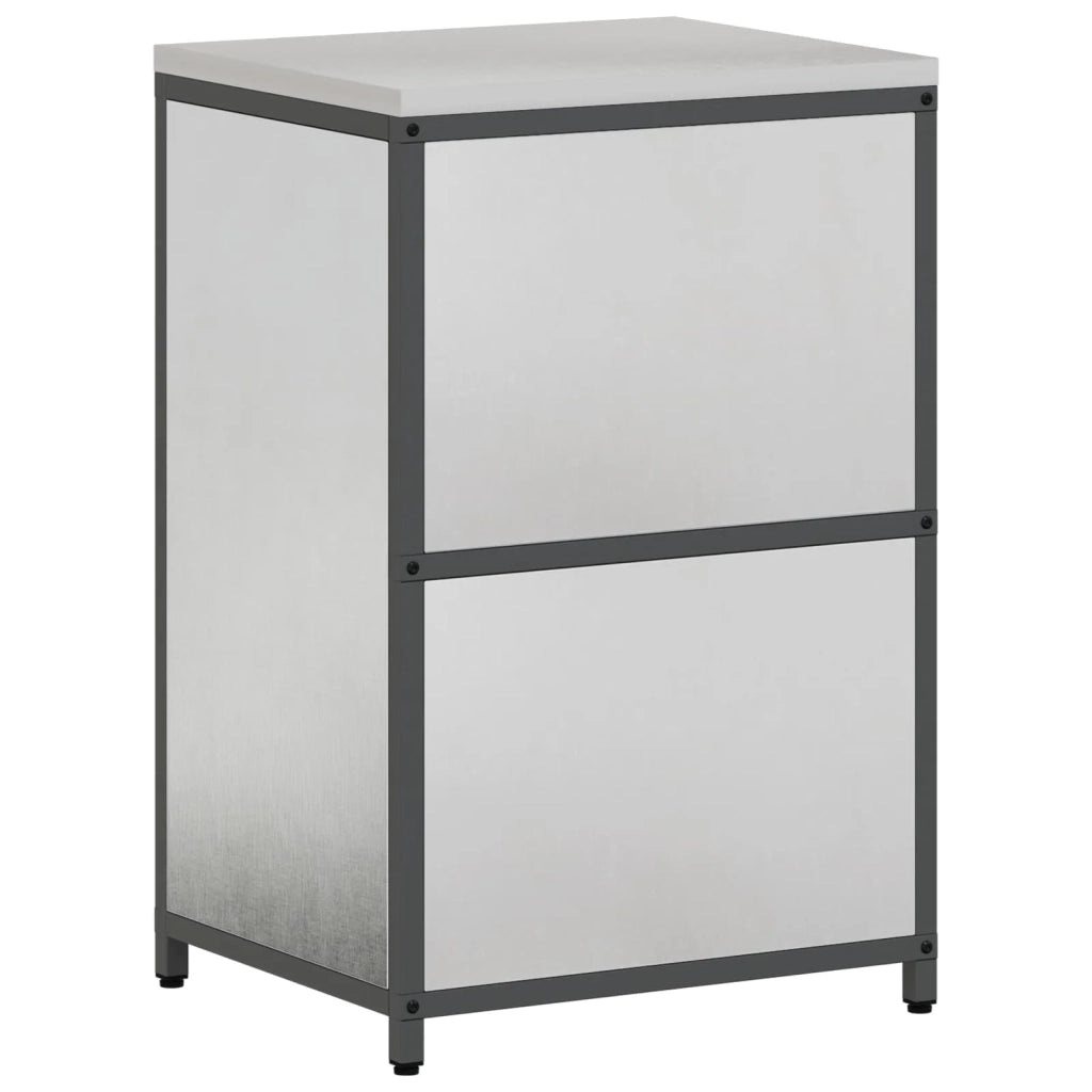Stoccaggio in cucina con porta Argento 60 x 50 x 92 cm Acciaio 874993
