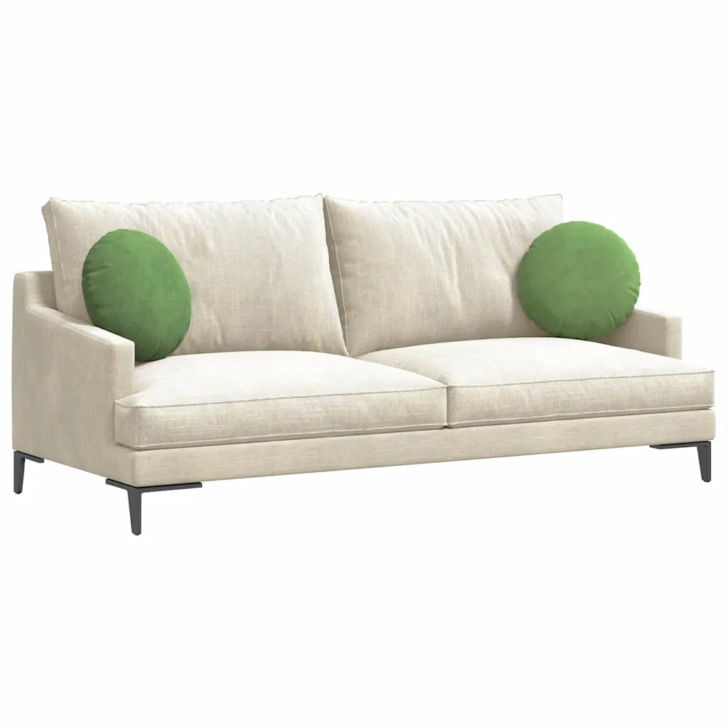 Cuscini per Seduta 2 pcs Verde chiaro Ø 40 x 13 cm Velluto
