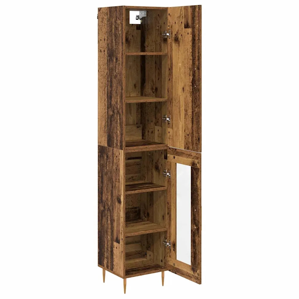 Credenza 2 pz-Set di 2 Buffet-Armadio da cucina Legno vecchio Legno multistrato 848116