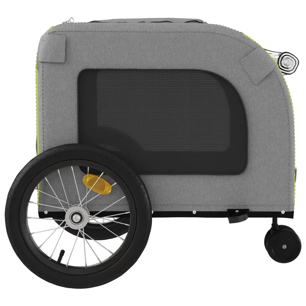 Rimorchio da Bici per Animali Verde e Grigio Oxford e Ferro CFW1760091