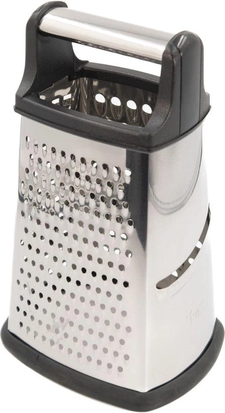 Raspante in Acciaio Inossidabile per Cucina con Fondello Antiscivolo - 22.5 cm - Raspante Multifunzione con 4 Lame per Formaggi, Verdure e Altro