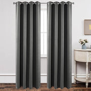 Tende termoisolanti con inserti 2 pezzi H 245 x B 140 cm grigio chiaro - Tende opache per protezione termica per camera da letto e soggiorno