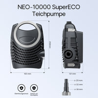 set per laghetti filtro da 60000l chiarificatore 36W pompa 80W ECO tubo 25m