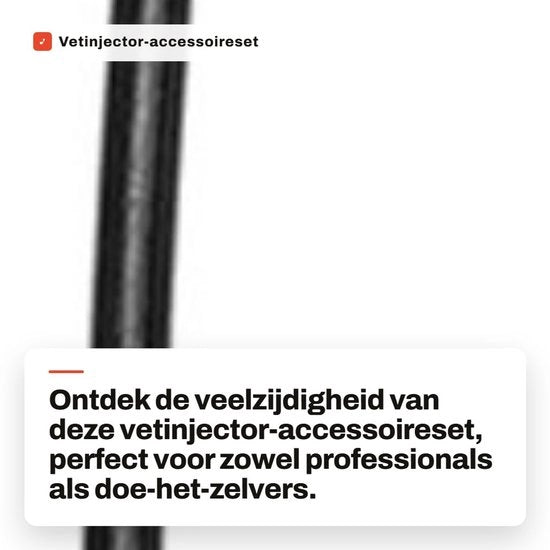 Accessori per vetinjector - 2 pezzi di tubo per animali da 40 cm - tubo flessibile - 10000 PSI - 1/8 pollici dado - resistente e flessibile - tubo per lubrificazione