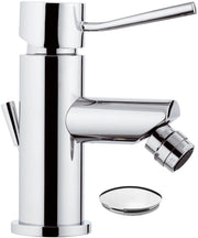 Rubinetto per bidet con o senza scarico e aeratore direzionale serie minimal