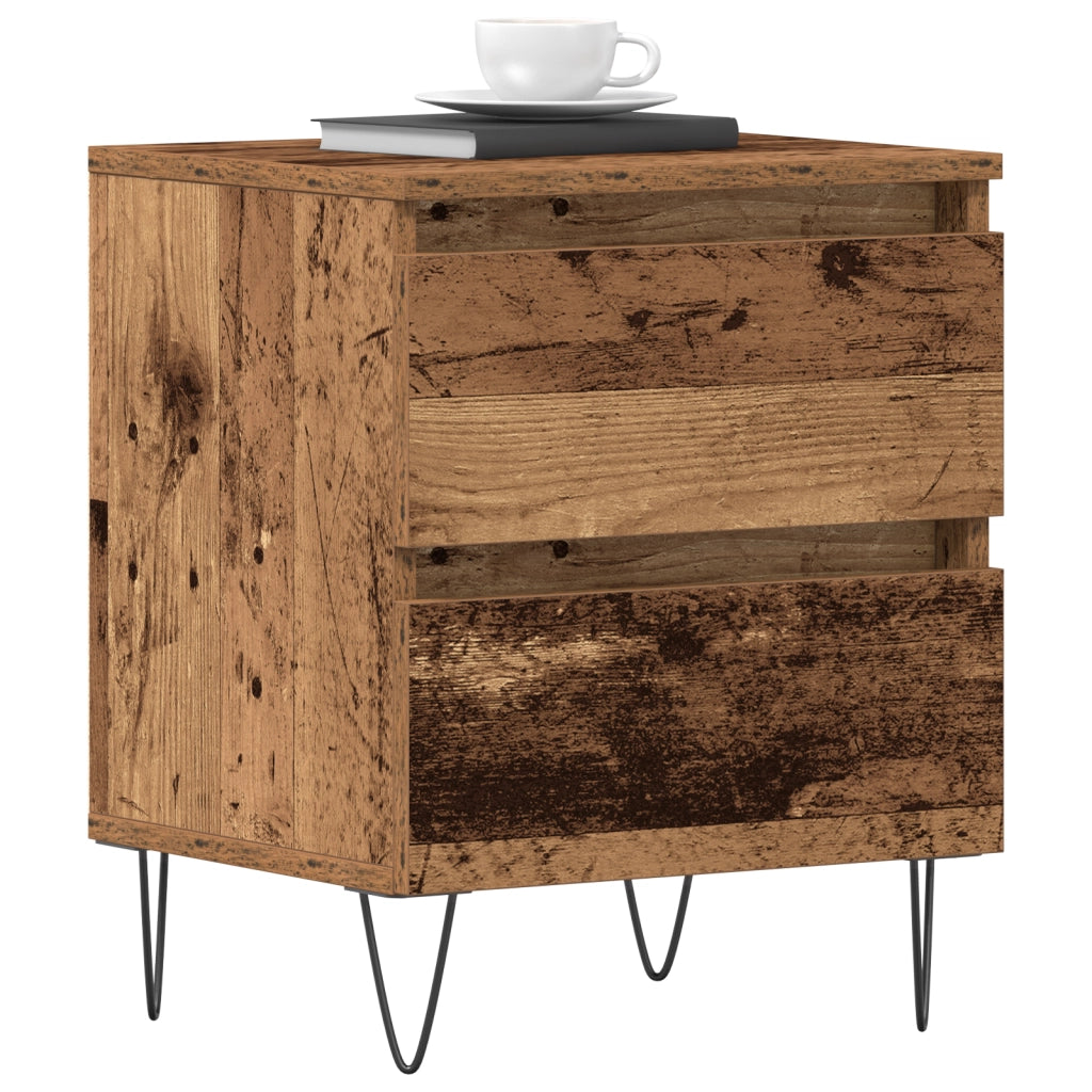 Comodini 2 pezzi Legno Vecchio 40x35x50 cm Legno Ingenerizzato