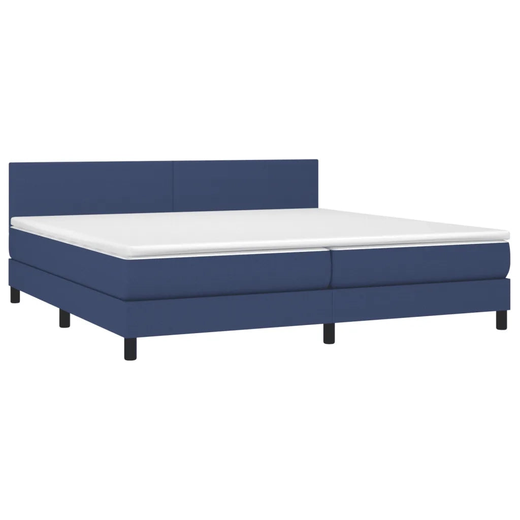 Giroletto a Molle con Materasso Blu 200x200 cm in Tessuto 3139927