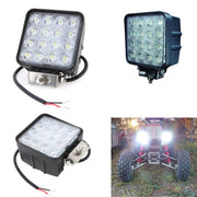 Trade Shop - Faro Supplementare Profondità 12v 16led 48w Auto Fuoristrada Quadrato 6000k Ip68 -