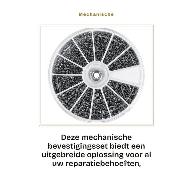 Set di fissaggio meccanico in acciaio inossidabile - 600 pezzi - Riparazione orologeria e elettronica - Set completo - Ideale per tecnici