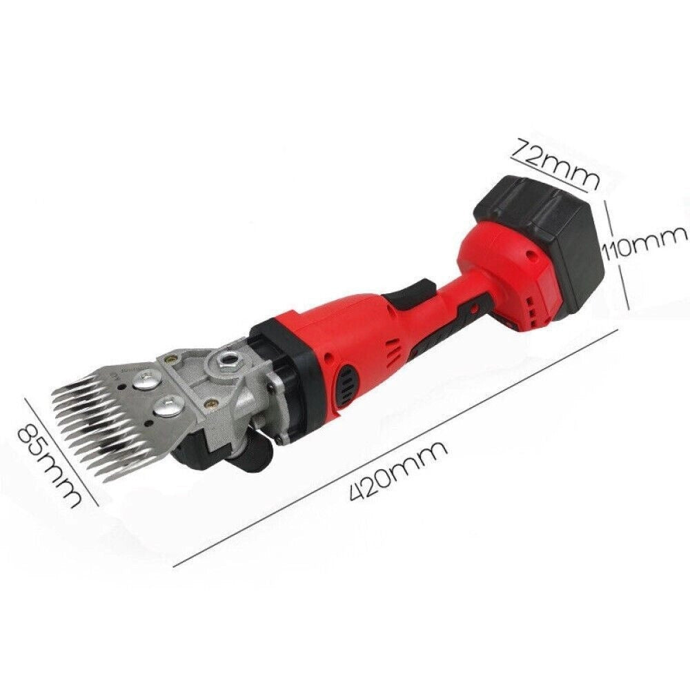 Trade Shop - Tosapecore Tosatrice Ricaricabile Tosa Pecore Ovini Doppia Batteria 21v 07007 -