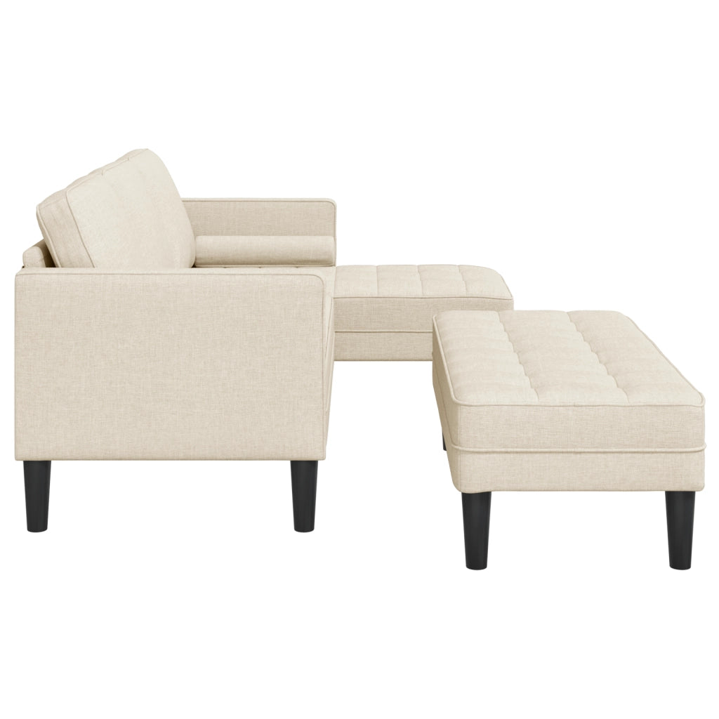 Set di divani 2 pezzi con cuscini in lino