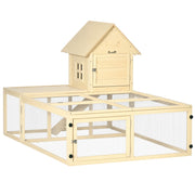 Recinto per conigli a due livelli con rampa e porte ¨C zephmum ¨C legno marrone 120x80x60