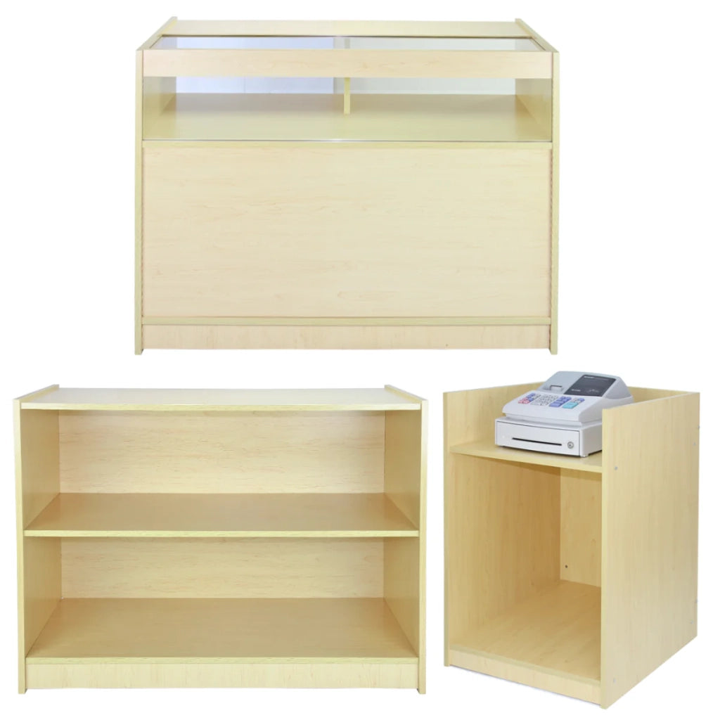 Banco A1200 con Finitura in Acero da Negozio e Reception Elegante Solido Robusto
