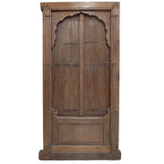 Finestra in legno con finitura artigianale marrone 79x9x170 h cm