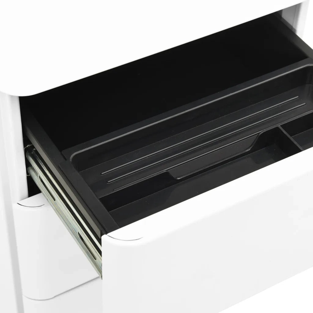 Schedario Mobile Bianco 30x45x59 cm in Acciaio 335982