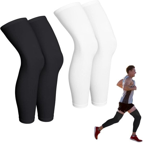 Set di compressi sportivi per ginocchia da 4 - Antiscivolo - Respiranti - Leggeri - Materiale confortevole - Termogenici per le gambe
