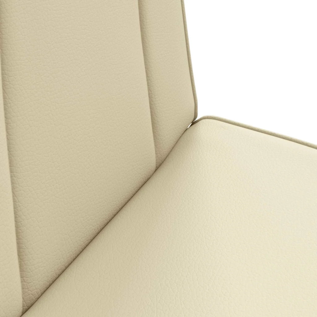 Sedia da Pavimento Crema 50 x 73 x 60 cm Pelle Sintetica 42028159