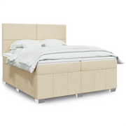 Giroletto a Molle con Materasso Crema 200x200 cm in Tessuto 3291773