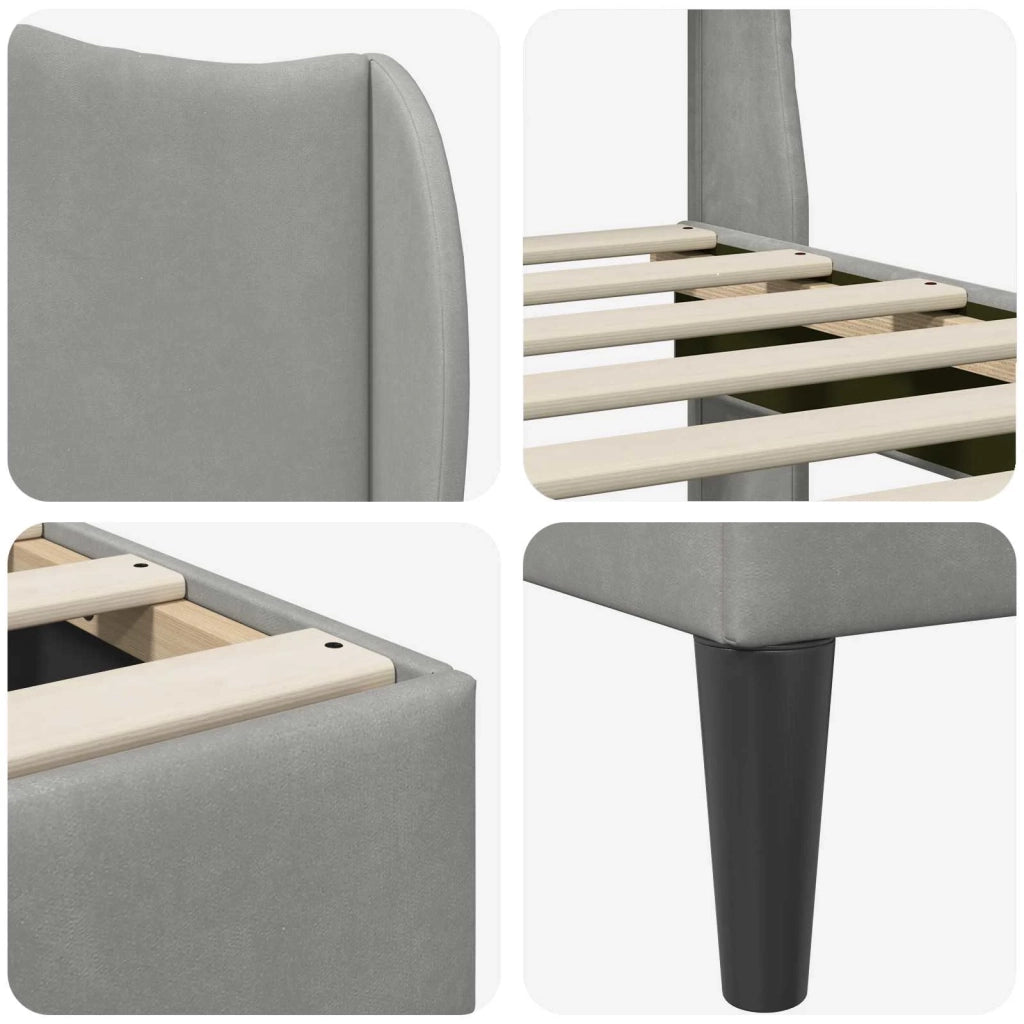Struttura del letto Grigio Chiaro 200 x 200 cm Velluto 42027941