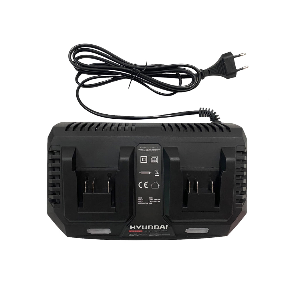 CARICABATTERIA CARICATORE DOPPIO ALIMENTATORE BATTERIA 3Ah HYUNDAI