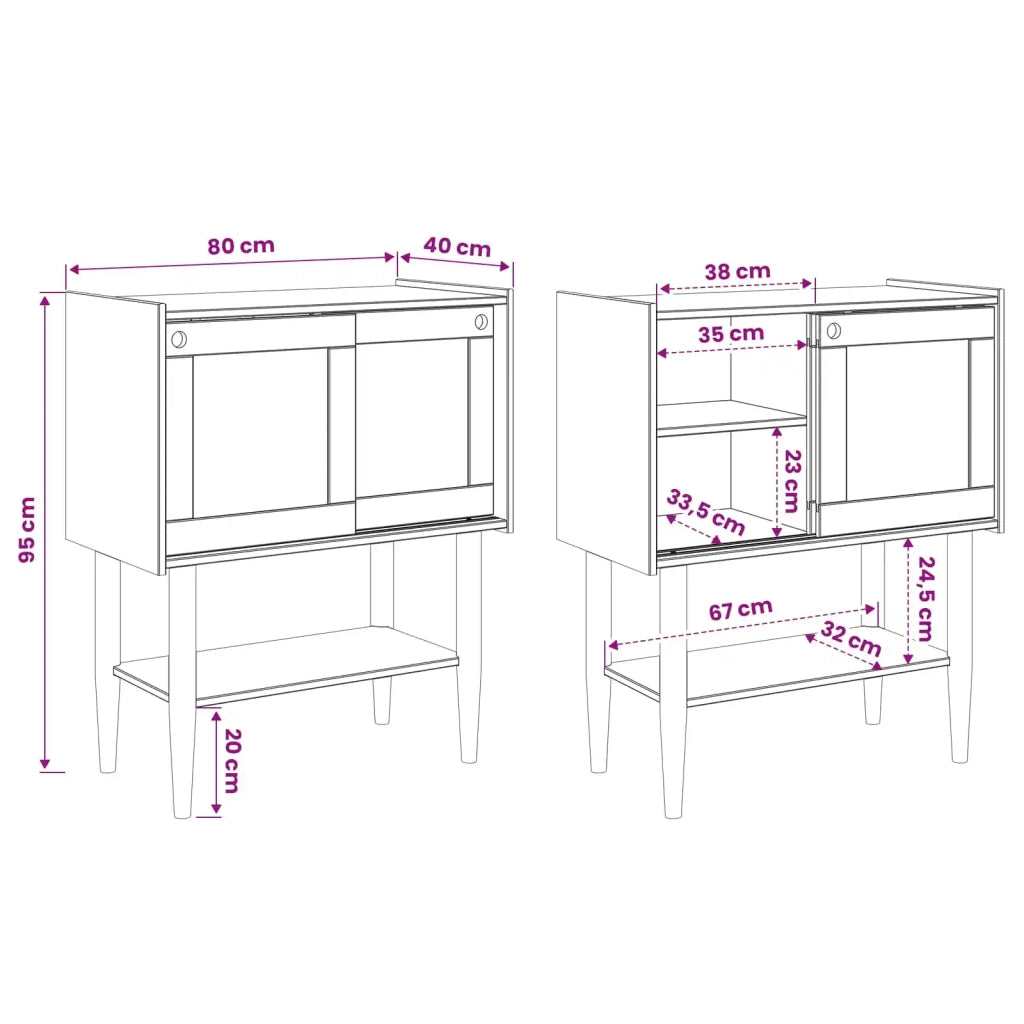 Tavolo consolle BILBAO Caramello scuro 80 x 40 x 95 cm 42041336