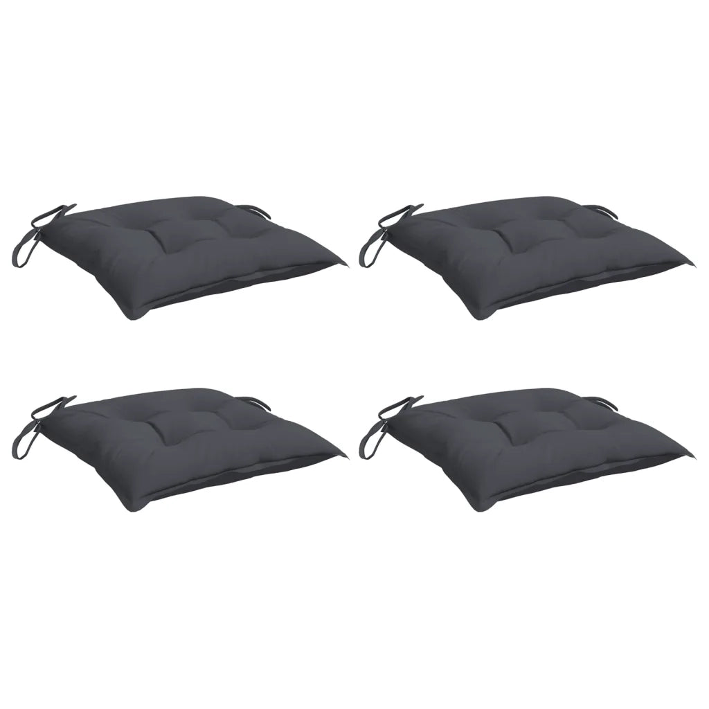 Cuscini per Sedia 4 pz Antracite 50x50x7 cm Tessuto Oxford 361508