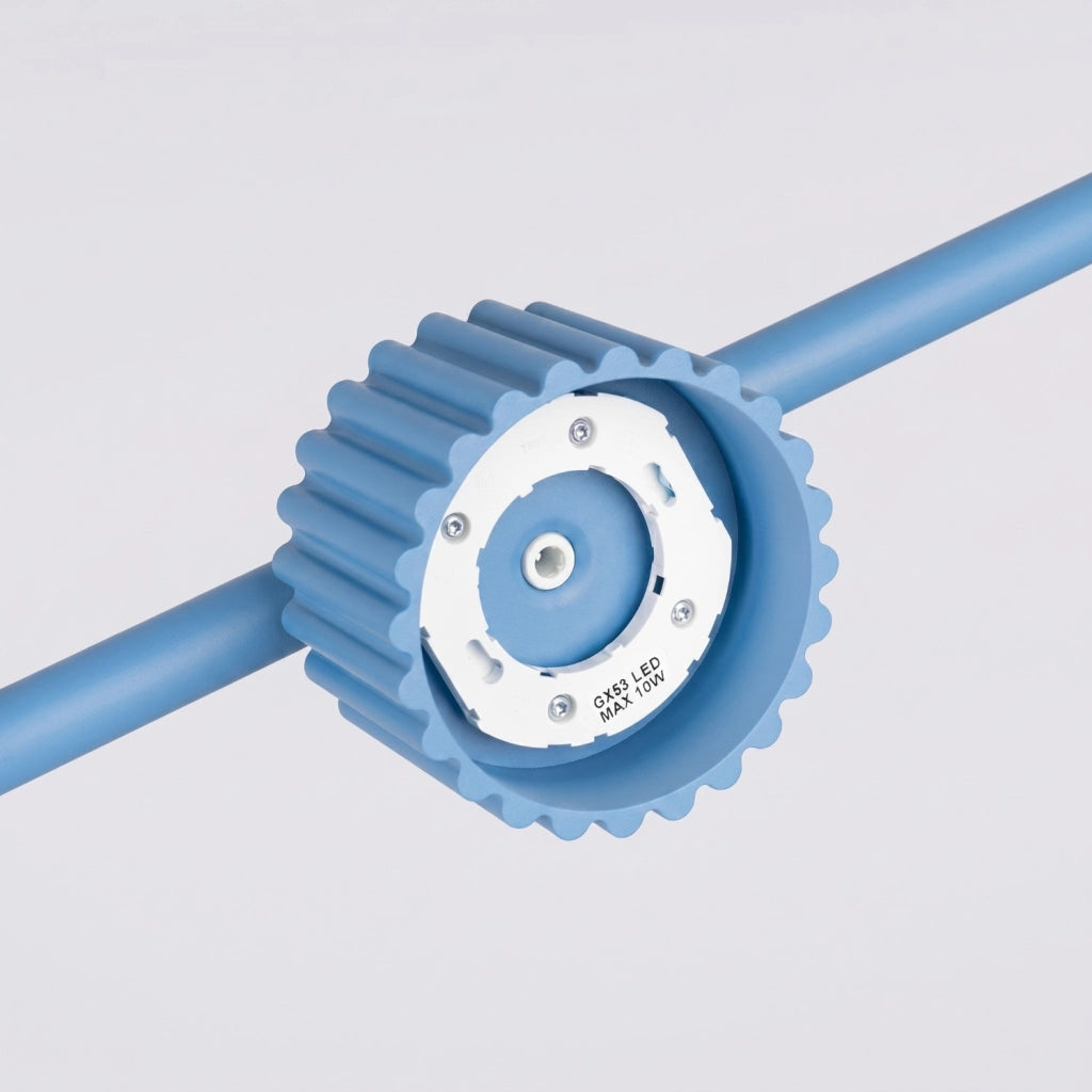 Lampadario AURA 4 azzurro Gx53