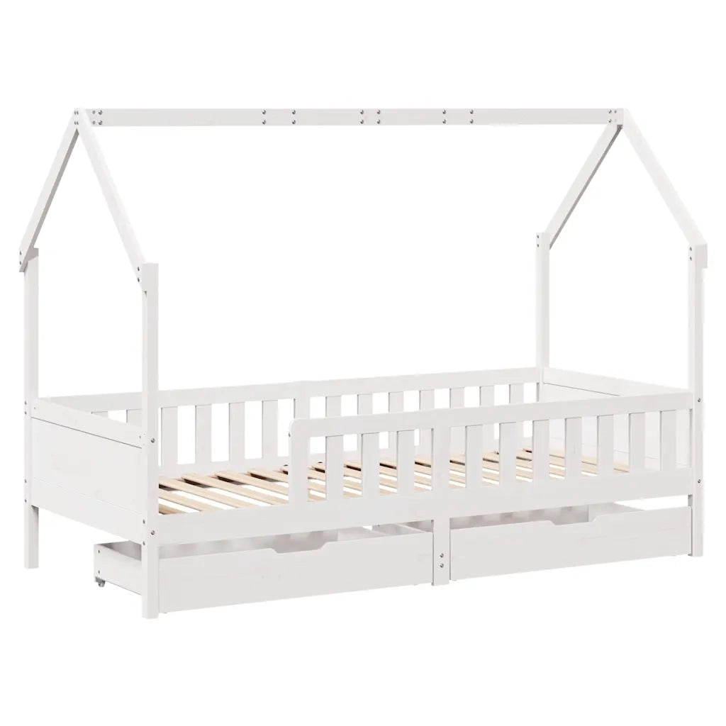 Giroletto Bambini con Cassetti 80x200 cm Legno Massello di Pino 3302036