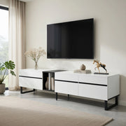 Cassettiera TV bianca in truciolare lunghezza 180 cm