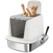Lettiera per Gatti Chiusa ¨C zephmum ¨C Bianco 52.4x41.3x39.8 cm