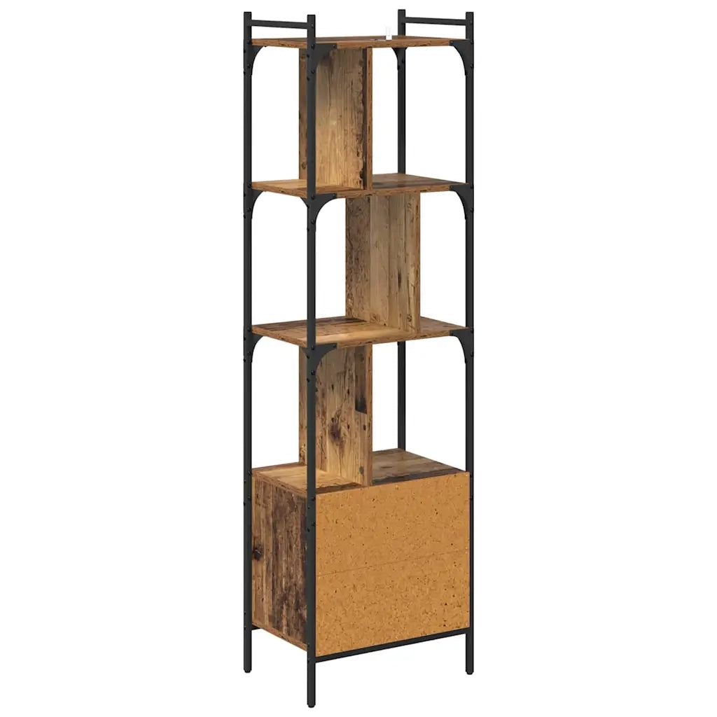Libreria-Scaffale per Libri-Mobile di Stoccaggio Legno vecchio 44,5 x 30 x 154,5 cm Legno multistrato