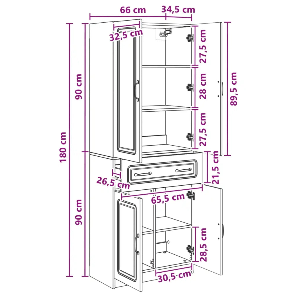 Set di armadi 2 pz Legno ingegnerizzato 3416996