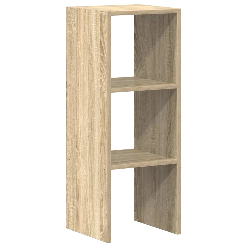 Libreria Impilabili-Scaffale per Libri-Mobile di Stoccaggio Rovere Sonoma 30x30x80 cm Legno Multistrato
