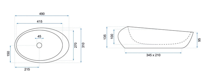 Lavabo Da Appoggio Rea Roxy C Stone L. Grey