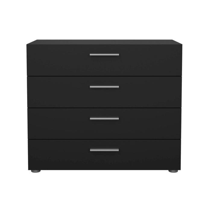 Cassettiera Arwen, Settimino multiuso, Comò camera da letto, Mobile con cassetti, 80x40 h68 cm, Nero