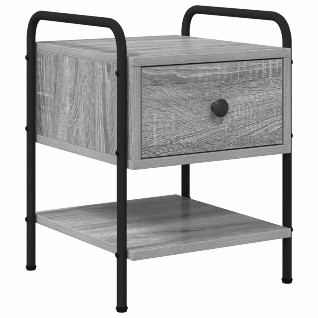 Armadio da Notte 2 pz Sonoma grigio 35 x 36,5 x 47 cm 8007666
