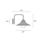 Applique Lato Basso Contemporanea Yukon Alluminio E Metallo Bianco 20W Led Cct3